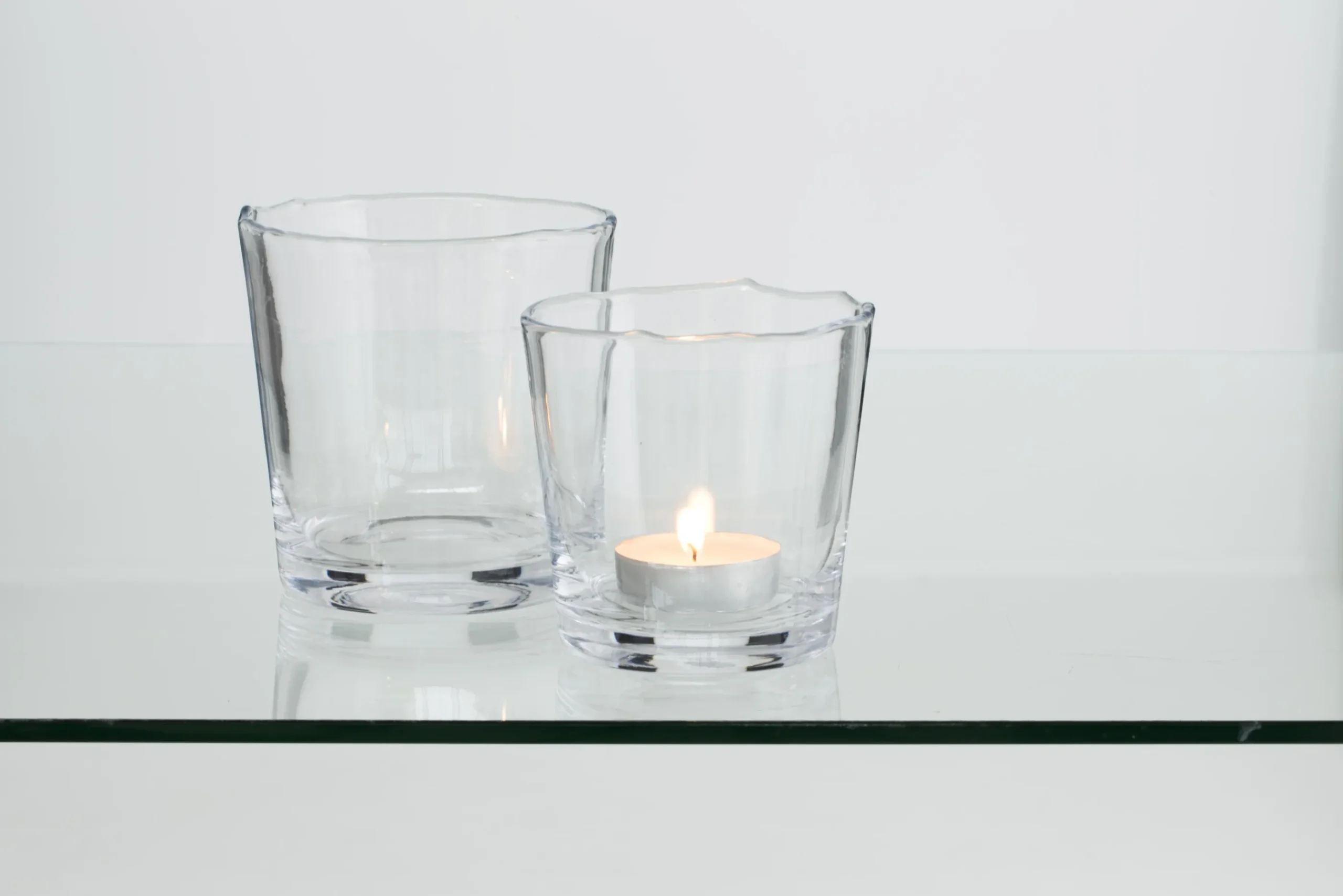 Flamant Nali, Theelichthouder, Mondgeblazen, Glas, 14 Cm