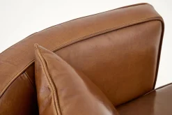 Flamant Nelia, Fauteuil, Leer Cognoac, Draaibaar