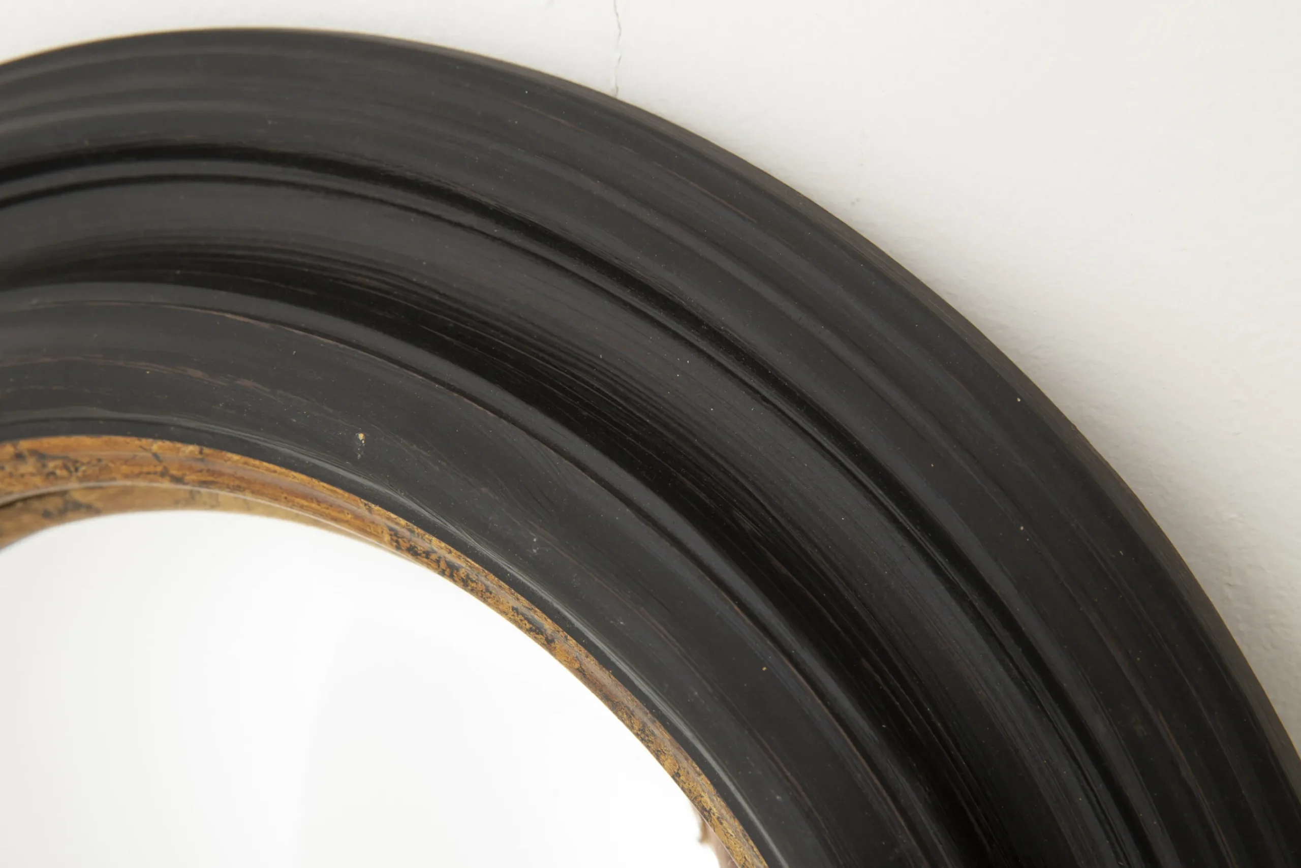 Flamant Pendolo, Spiegel, Zwart En Goud, Bol, Rond