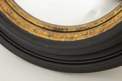 Flamant Pendolo, Spiegel, Zwart En Goud, Bol, Rond