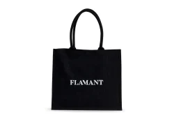 Flamant Shopper , Boodschappentas, Jute, Zwart