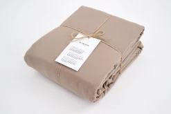 Flamant Stefano, Dekbedovertrek, 240X220, Moddersteen, Kussenslopen Niet Inbegrepen