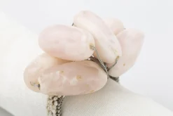 Flamant Tina, Servetring, Kralen, Wit