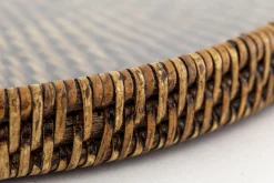 Flamant Togo, Dienblad, Rond, Met Glas, Riet