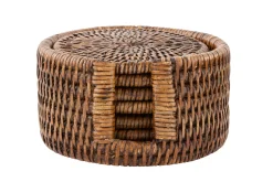 Flamant Togo, Onderzetter, Rond, Riet, Set Van 6