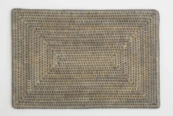 Flamant Togo, Placemat, Riet, Grijs, Rechthoekig