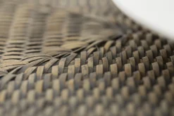 Flamant Togo, Placemat, Riet, Grijs, Rechthoekig