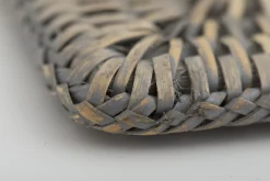 Flamant Togo, Placemat, Riet, Grijs, Rechthoekig