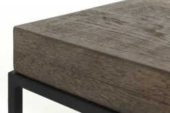 Flamant Urban, Bijzettafel, Eiken En Metaal, Donkerbruin