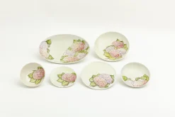 Flamant Villosa, Serveerbord, Keramiek, Bloemen, Ovaal